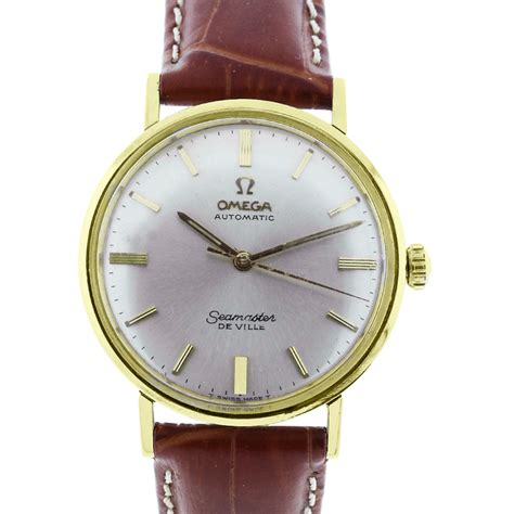 omega seamaster leather strap vintage